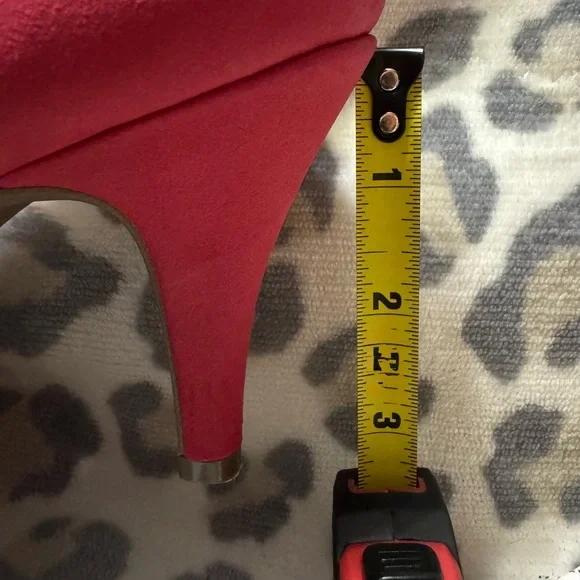 Lottini Red Mesh Pointed-Toe Heels with Crossover Straps - Picture 7 of 7